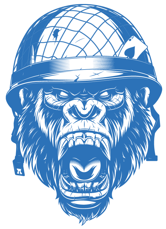 Gorilla-Soldier-blue